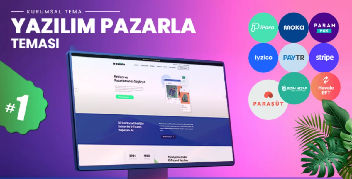 Yazılım Pazarla Teması -  Açık Kaynak - Hazır Web Sitesi